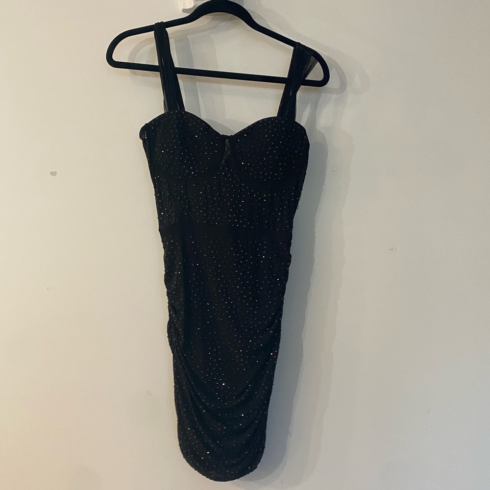 Date Night Rhinestone Corset Bodycon Minidress